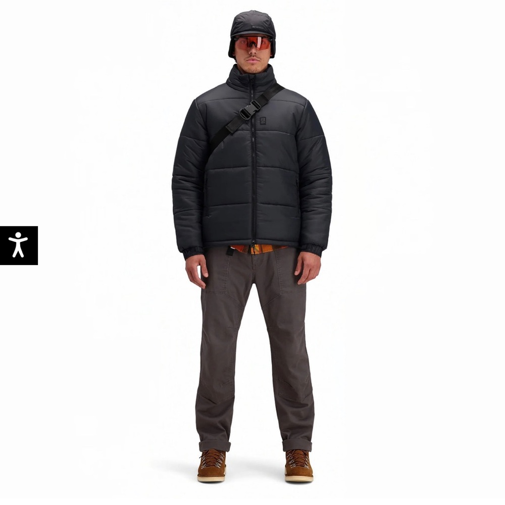Topo Design black puffer jacket: brand new, and still with tags, never used